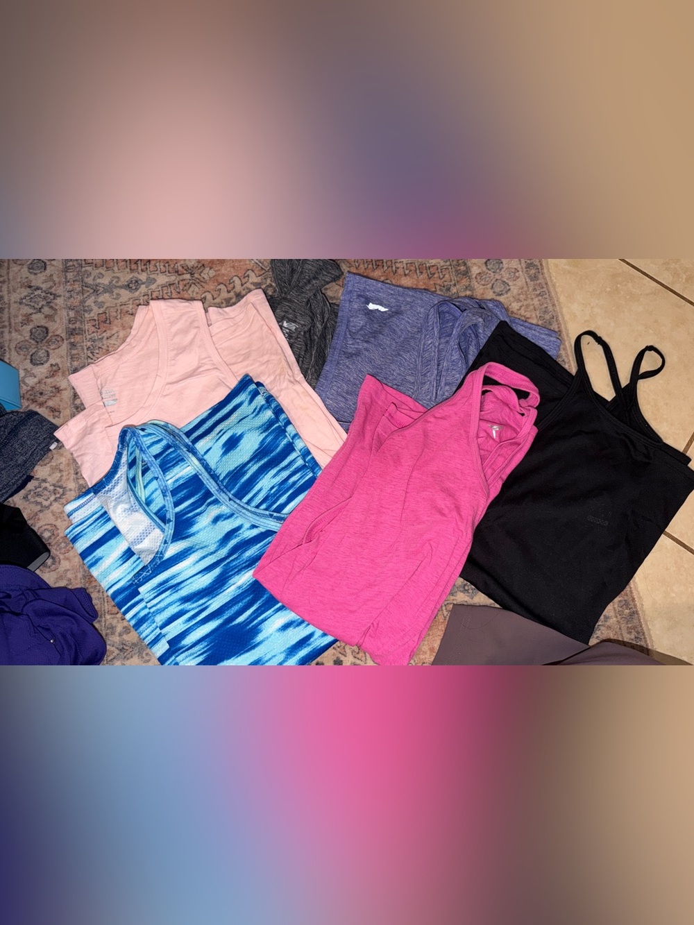 Lot of 6 women’s athletic tanks